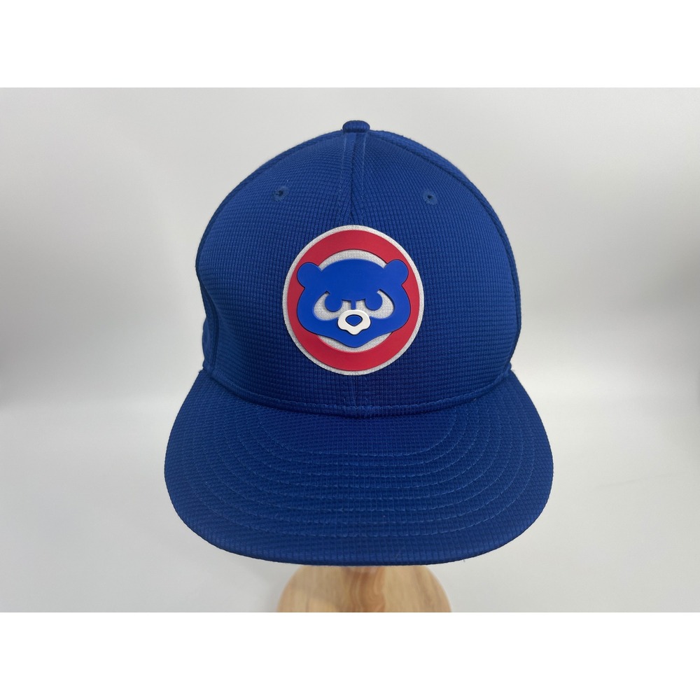 New Era 59FIFTY Chicago Cubs MLB Authentic On-Field Hat Size 7 5/8 Blue Fitted
